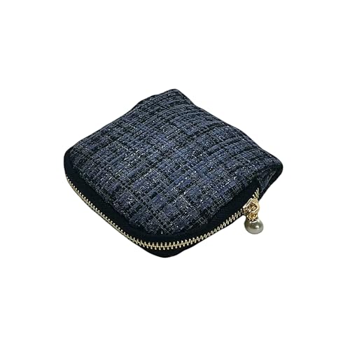 Small Travel Jewelry Case - Jewelry Travel Organizer Bag with Tassel Zipper for Bracelets, Necklaces, Bangles, Jewelry Organizer Storage Bag Gift for Women Girls - LJB002-Dark Blue - color: Dark Blue-Pearl