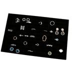 5Pack Black Velvet Ring Organizer Foams Earring Storage Box，100 Slot Foam Insert Stud Earring Holder (11 x 7 x 0.5 In) ，Earring Jewelry Ring Inserts Display Pad Jewelry Display Retail Showcase Box