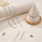 KYUNHOO 4 Meters Silver Chains for Jewelry Making Crescent Moon Shape Stainless Steel Chains Bulk with Jewelry Connectors for Women Men Make Crafts - color: Moon Silver