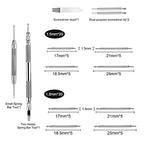 Spring Bar Tool, Watch Band Tool Set, Watch Wrist Bands Strap Removal Repair Fix Kit with Extra 3 Tips Pins & 40PCS Heavy Duty Stainless Steel Pins - color: 45pcs Silver