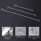3 Pcs 925 Sterling Silver Box Chain Necklace Extenders | Durable Strong Removable Necklace Bracelet Anklet Extension Jewelry Making Chains (2 3 4 Inch, 0.8/1mm) - style: 0.8mm