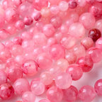 Blood Red Persian Jade Stone Beads for Jewelry Making DIY Bracelet Necklace Jewelry Making 1 Strand 15.5inch 60PCS 6MM - color: Blood red Persian jade, size: 6MM