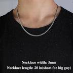 3.5mm/5mm Silver Stainless Steel Cuban Link Chain Necklace Jewelry for Men, 18-26 Inches - size: 26 Inches, style: 5mm-Silver