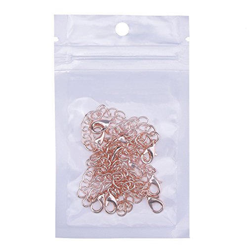 5 Pieces Necklace Extenders eBoot Chain Extenders Set for Necklace Bracelet DIY Jewelry Making (Rose Gold)