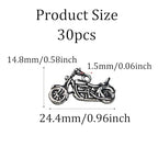 30PCS 15 x 24mm Antique Silver Motorcycle Charms, Electroplated Alloy Motorbike Pendants for Jewelry Making, DIY Bracelet Necklace Craft Beads