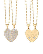PAVOI 14K Gold Plated Cubic Zirconia Heart Necklace | Cute Dainty Love Pendant Necklaces for Women - Valentines Day Trendy Jewelry - style: Heart - BFF