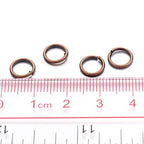 KISSITTY 50g Red Copper Plated Brass Open Jump Rings 8x1mm Round Chainmail Jewelry Making Connectors (About 360pcs) - color: Red Copper#8mm