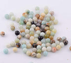 Natural Stone Beads 100pcs 6mm Amazonite Stone Round Genuine Real Stone Beading Loose Gemstone Hole Size 1mm DIY Smooth Beads for Bracelet Necklace Earrings Jewelry Making (Amazonite Green, 6mm) - color: Amazonite Green, size: 6mm