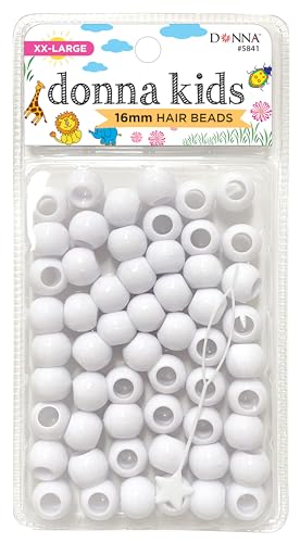 Donna 16mm Hair Beads Quick Beader Tool for Braiding Hair, Ideal for Kids DIY with Pony Beads, Perfect for Creating Unique Hair Braids, and Easy Styling, White Color - color: WHITE
