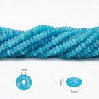 2 Strands (300PCs) Lake Blue Jade Rondelle Beads, 2 * 4mm Gemstone Loose Spacer Abacus Disk Beads for DIY Bracelet Necklace Earrings Jewelry Making, Craft Supplies Beading Kit - color: Lake Blue Jade, size: 2*4MM