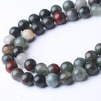 African Bloodstone Stone Beads for Jewelry Making DIY Bracelet Necklace Jewelry Making 1 Strand 15.5inch 45PCS 8MM - color: African Bloodstone Stone, size: 8MM
