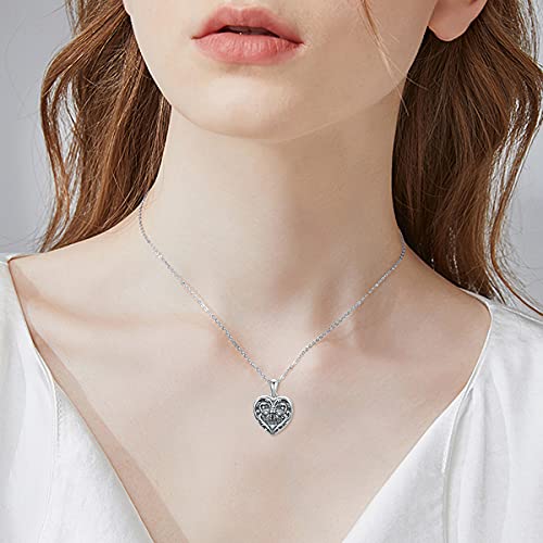 SOULMEET Personalized Silver Locket Necklace That Holds Pictures Photo Keep Someone Near to You, Memorial Custom Lockets Necklaces Letters Engraving for His Her - color: E-Bee-Black, style: Locket+Custom Photo