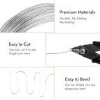 1mm Bendable Aluminum Wire, 164 Feet Metal Craft Wire for Sculpting, DIY Jewelry Making, Doll Making, Modelling and Bonsai Training - size: 50 M x 1 mm