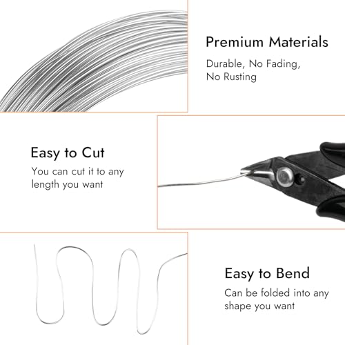 1mm Bendable Aluminum Wire, 164 Feet Metal Craft Wire for Sculpting, DIY Jewelry Making, Doll Making, Modelling and Bonsai Training - size: 50 M x 1 mm