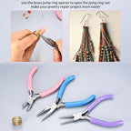 3 Pcs Jewelry Pliers Set - Needle Nose, Round Nose and Wire Cutters for Jewelry Making, Repair and Crafts，Wire Wrapping Beading Crafts Pliers - style: 3pcs-Mixed Color