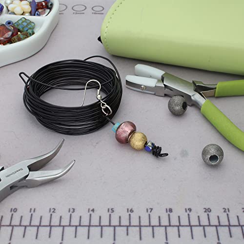 The Beadsmith Square Craft Wire - Soft Temper Beading Wire, Black Color, 18 Gauge, 7 Yards - color: Black, size: 18 Gauge, 7 Yard Coil