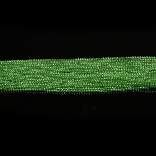 10 Strands Spinel Beads Artificial Faceted Small Round Loose Beads 3mm 15 inch for Jewelry Making Charms Necklace Bracelet - color: Light Green-1