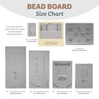 The Beadsmith Mini Bead Board - Grey Flocked, 4 Straight Channels, 5 Recessed Compartments, 7.75 x 11.25 inches, Design Boards for Creating Bracelets, Necklaces and Other Jewelry - size: 4 Straight Channel w/ Cover