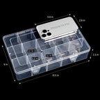 Gospire 2PCS 15 Large Grids Clear Plastic Jewelry Box Organizer Storage Container with Removable Dividers - color: Clear-15 Grids*2