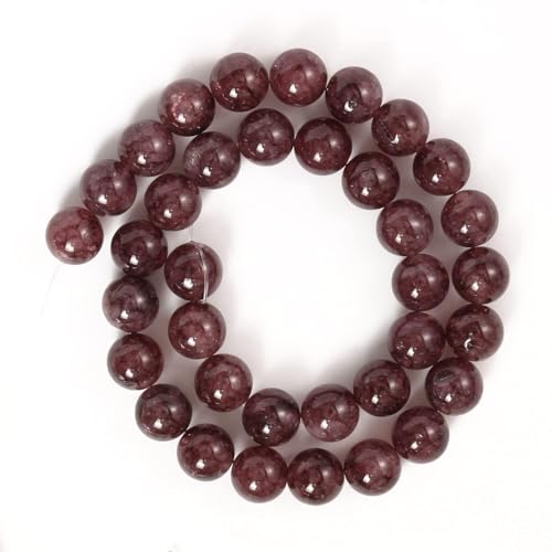About 60pcs 6mm Natural Stone Beads Lepidolite Beads Energy Crystal Power Gemstone for Jewelry Making, DIY Bracelet Necklace - color: Lepidolite, size: 6mm