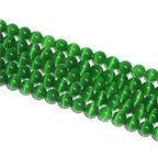 MJDCB 30pcs Dark Green Cat Eye Stone Beads 12mm Round Crystal Loose Bead for Jewelry Making DIY Bracelets Necklace - color: Dark Green, size: 12mm(30pcs)