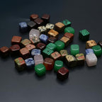 40 Pcs Healing Loose Beads Square Shape Faceted Natural Necklace Stone Pendants Crystal Charms for Jewelry Making DIY Craft - color: square
