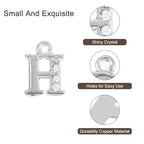 uxcell Rhinestone Letter Charm, Letter Alphabet Dangle Charm Pendant for DIY Bracelets Necklace Jewelry Making