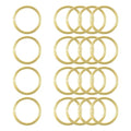 uxcell 20Pcs Open Jump Rings, 30mm/1.18" OD Brass Jump Ring Connectors 3mm Thick O Rings for Necklaces Bracelet Jewelry Making Keychain DIY Craft, Gold Tone - size: 30mmx3mm