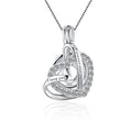925 Sterling Silver Engraved I Love You for Always and Forever Heart Cage Pendants Crafting Charm for DIY Necklace Bracelet Jewelry Making