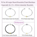Clip Stopper Charms Sterling Silver Rondelle Spacer Bead for Bracelets (Silver) - color: Golden