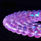 38PCS 10mm Natural Light Purple Mystic Aura Quartz Gemstone Frosted Matte Titanium Round Loose Spacer Beads 15 inch Full Strand Crystal Healing Power Quartz - color: Light Purple Mystic Aura, size: 10mm
