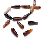 BEADIA Natural Dream AgateTeardrop Stone Beads 10x30mm 12pcs Dangle Earring Charm for DIY Jewelry Making - color: Dream Agate