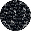 500pcs 3mm Crystal Glass Beads Faceted Rondelle Glass Spacer Beads for Bracelets Necklace Pendants Earrings Key Chains Jewelry Making(Black) - color: Black, size: 3mm