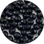 60pcs 10mm Crystal Glass Beads Faceted Rondelle Glass Spacer Beads for Bracelets Necklace Pendants Earrings Key Chains Jewelry Making(Black) - color: Black, size: 10mm