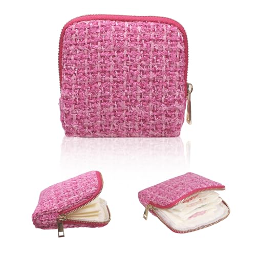 Stratalife Jewelry Travel Case - Small Jewelry Pouch for Bracelets Necklace Bangles Healing Crystal, Portable Earring Ring Organizer for Traveling with Zipper Gift for Women, Rose Pink - color: Quilted Rose Pink