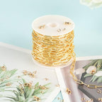 YOUBEIYEE 5 Meters Light Gold Paperclip Jewelry Chain for Jewelry Making 18K Gold Plated Brass Link Chain Necklace DIY with Jump Rings and Lobster Clasps - color: Paperclip