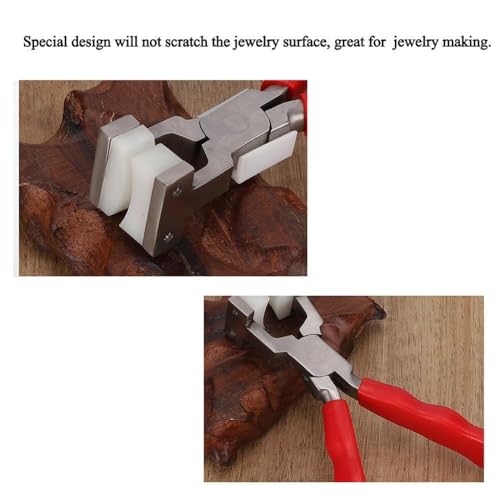 Nylon Jaw Pliers for Jewelry Making Non-Scratch C-Type Pliers with Anti-Slip Handle Round & Flat Nose Design for Wire Bending(Arc pliers) - style: Arc pliers
