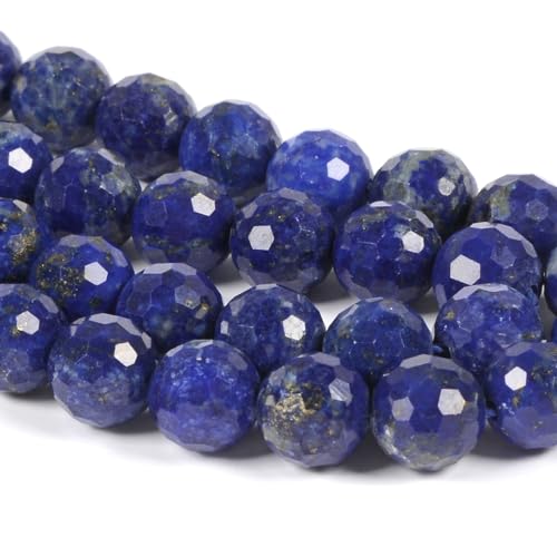 6mm Lapis Faceted Gemstone Round Loose Beads Strand 15.5-16" DIY Jewelry Making - color: Lapis