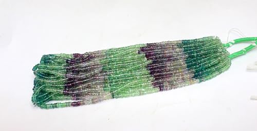 Natural Fluorite Smooth Heishi Wheel Beads, Green Purple Multi-Color, 4.5-5.5mm, 16 Inch Strand