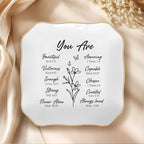 LITTLEBIGGER Christian Gifts – Bible Verses Jewelry Tray, Personalized Jewelry Dish, Spiritual and Religious Gifts for Women, Christian Faith-Based Gifts, Godmother Gift Ideas, Mothers Day Gifts - style: You Are-Wave Square