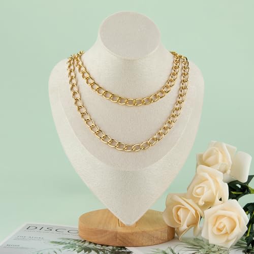 UMAOKANG 6.6 Feet Gold Plated Chain for Jewelry Making Stainless Steel Twist Cable Jewelry Chain Roll with Jewelry Supplies Findings - color: Cable (Gold)