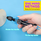 LEOBRO Hand Drill for Resin Molds, 12 cm Black Pin Vise with 10 PCS Steel Drill Bits (0.8-3mm), for Drilling Holes in Epoxy Resin, Polymer Clay, Wood, Making Jewelry Keychain Pendant - color: B-black