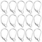 SUNNYCLUE 1 Box 100Pcs Stainless Steel Earring Hooks Leverback Earring Findings Lever Back Earring Hooks French Ear Wire Hypoallergenic Earring Clasp Leverbacks for Jewelry Making DIY Dangle Earrings - color: 100pcs Stainless Steel