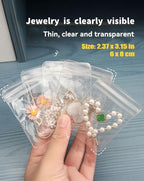 100Pcs Anti Tarnish Jewelry Bags Clear Pvc Jewelry Storage Pouches with Zipper Plastic Packing for Earrings (Anti Tarnish Clear Earrings Bag 2.37x3.15 in) - color: 100Pcs Anti Tarnish Clear Earrings Bag 2.37x3.15 in