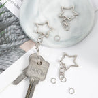 20pcs Star Shaped Spring Snap Clasps, Swivel Keychain Clip Buckle with Open Jump Ring, Zinc Alloy Snap Hook Jewelry Clasps for Keychain DIY Crafts- Silver - color: Silver-20pcs