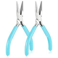 3 Pcs Needle Nose Pliers for Jewelry Making, 4.5 Inch Small Jewelry Pliers Mini Precision Chain Nose Plier for Jewellery Repair, Wire Wrapping, Crafts, Object Grasping (Blue) - color: Blue