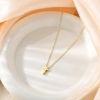 Carffordo Gold Plated Necklaces for Women - Dainty Layered 14K Gold Plated Stack Paperclip Rope Cuban Toggle Link Chain Choker Necklace Set Chunky Trendy Jewelry Gift - style: Cross
