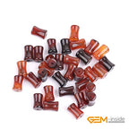 GEM-Inside 30Pcs 8x12mm Natural Brown Dreamlace Agate Stone Plant Bamboo Knot Bone Charms Beads for Jewelry Making Power Energy Chakra Stone Beads - color: Brown Dreamlace Agate