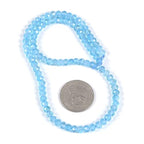 Blue Topaz 6mm Gemstone Faceted Rondelle Loose Beads DIY Jewelry Making Beads 16 Inch - color: Blue Topaz