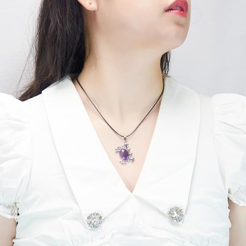 6 Pieces Crab Pendants Crystal Natural Stone Alloy Crab Charm for Jewelry Making Necklace - color: 6pcs Crab Pendants